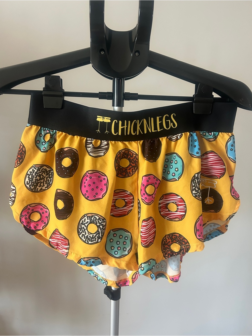 Chicknlegs Donut Print Elastic Waist Running Shorts